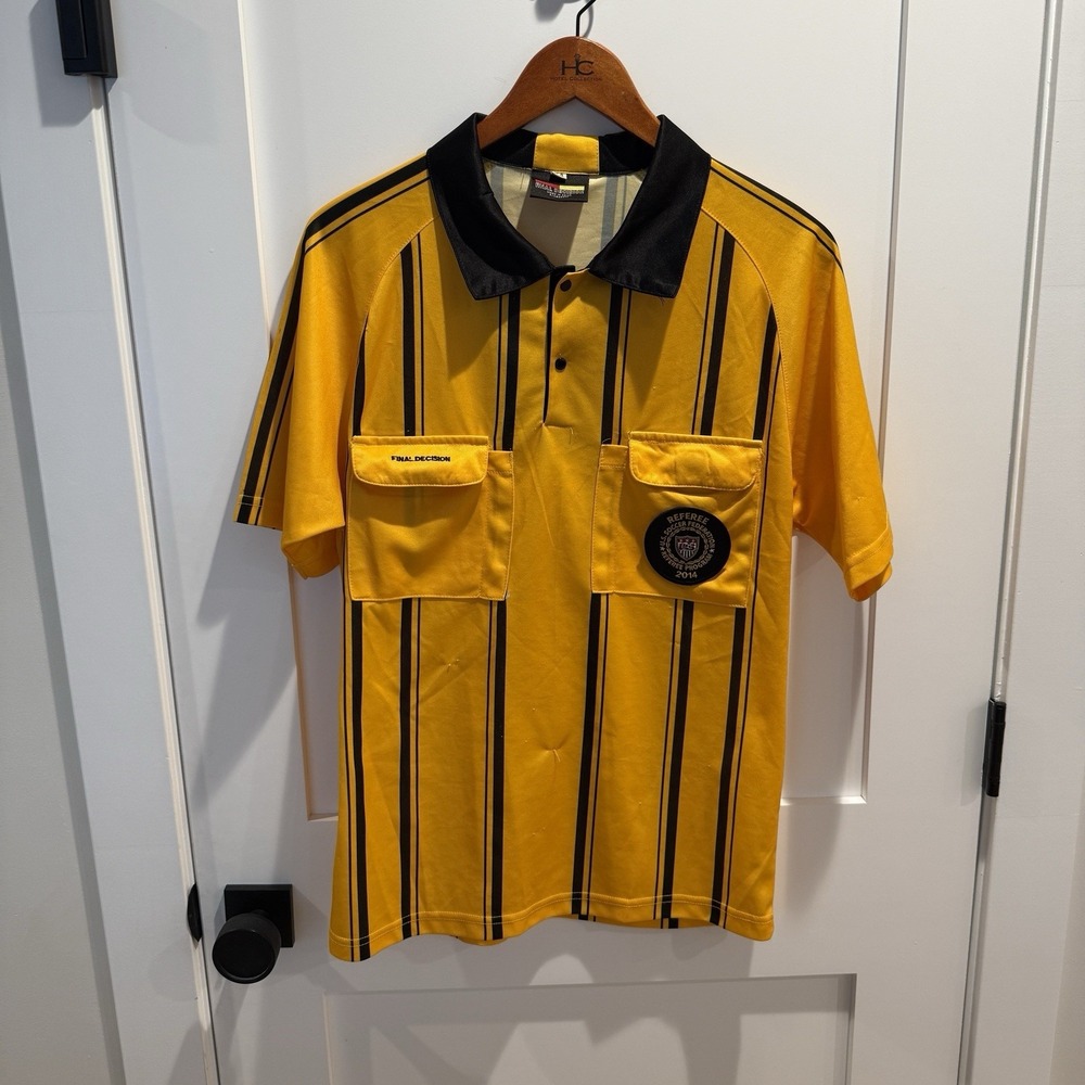 Yellow Soccer Federation Referee Shirt‎ Final Decision Notebook Red/Yellow Card